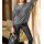 Pullover m. Fransen u. Nieten, grau