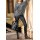 Pullover m. Fransen u. Nieten, grau