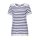 Shirt m. Spitze, weiß-marine