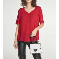 Bluse m. Ösen, rot