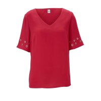 Bluse m. Ösen, rot