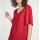 Blouse with eyelets, red