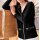 Hooded sweater with sequins, black