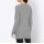 Designer-Longstrickjacke m. Perlen, grau