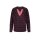 Designer-Druckbluse, schwarz-magenta-orange