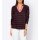 Designer-Druckbluse, schwarz-magenta-orange