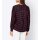 Designer-Druckbluse, schwarz-magenta-orange