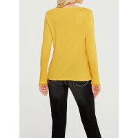 Jersey shirt with lace, golden yellow