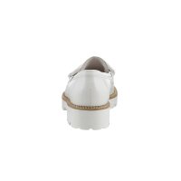 Marken-Schaf-Glattleder-Slipper, ecru