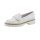 Marken-Schaf-Glattleder-Slipper, ecru