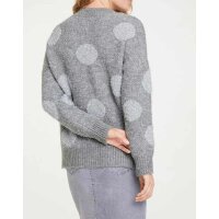 Designer-Flausch-Pullover, grau-silber