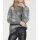 Designer-Flausch-Pullover, grau-silber