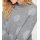 Designer-Flausch-Pullover, grau-silber