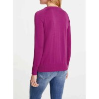 Sweater, fuchsia-offwhite