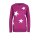 Sweater, fuchsia-offwhite