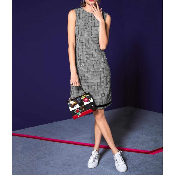 Sheath dress, black-white