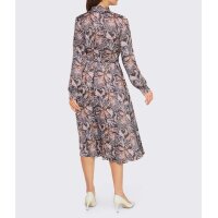 Designer-Druckkleid, graphit-taubenblau