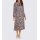 Designer-Druckkleid, graphit-taubenblau