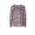 Designer-Druckbluse, graphit-taubenblau
