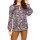Designer-Druckbluse, graphit-taubenblau