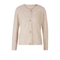 Designer-Strikjacke m. Schmuckknöpfen, champagner