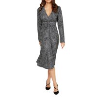 Designer-Jerseykleid, schwarz-weiß