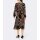 Designer-Kleid, schwarz-papaya