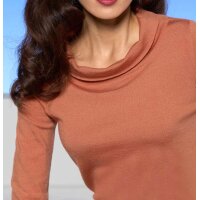 Designer-Feinstrickpullover, papaya