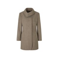 Designer-Wollmantel, taupe-champagner