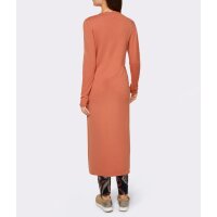 Designer-Merino-Strickmantel m. Kaschmir, papaya