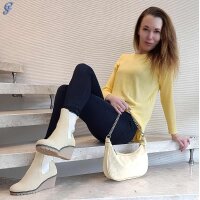 Bluza z koronką, żółta