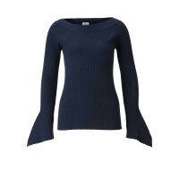 Rippenstrickpullover, nachtblau