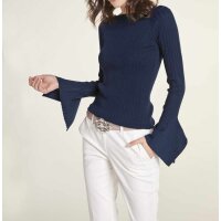 Rippenstrickpullover, nachtblau