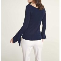 Rippenstrickpullover, nachtblau