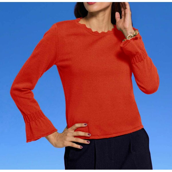 Designer-Merino-Kaschmir-Pullover, rot