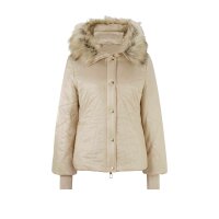 Designer-Steppjacke m. Webpelz, sand