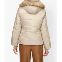 Designer-Steppjacke m. Webpelz, sand