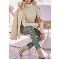 Designer-Steppjacke m. Webpelz, sand
