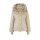 Designer-Steppjacke m. Webpelz, sand