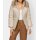 Designer-Steppjacke m. Webpelz, sand