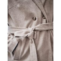 Wool coat wiht hood, sesame-ecru