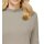 Designer-Rippenstrickpullover m. Rüschen, sand