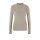 Rib knit sweater with ruffles, grey