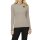 Rib knit sweater with ruffles, grey