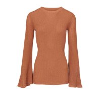 Knit sweater, rust-metalic