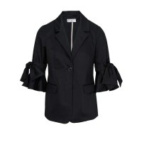 Designer-Blazer m. Schleifen, schwarz