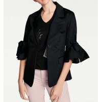 Designer-Blazer m. Schleifen, schwarz