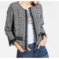Designer-Kurzjacke, schwarz-weiß