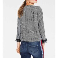 Designer-Kurzjacke, schwarz-weiß