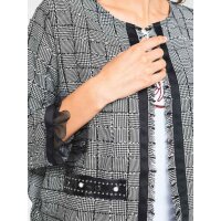 Designer-Kurzjacke, schwarz-weiß